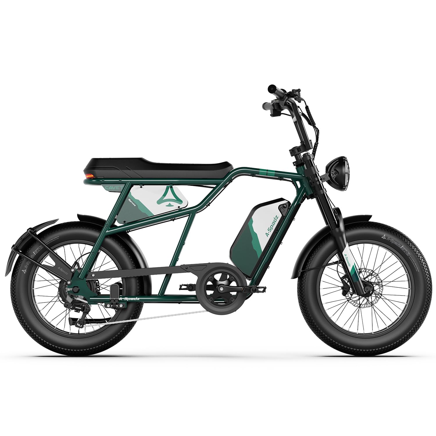 Cavet Fat-Tire E-Bike, 48V 250W Motor, 15,6Ah Akku, bis zu 100 km Reichweite mit Tretunterstützung, 7-Gang-Schaltung, TFT-Display, Elektrofahrrad für Erwachsene.