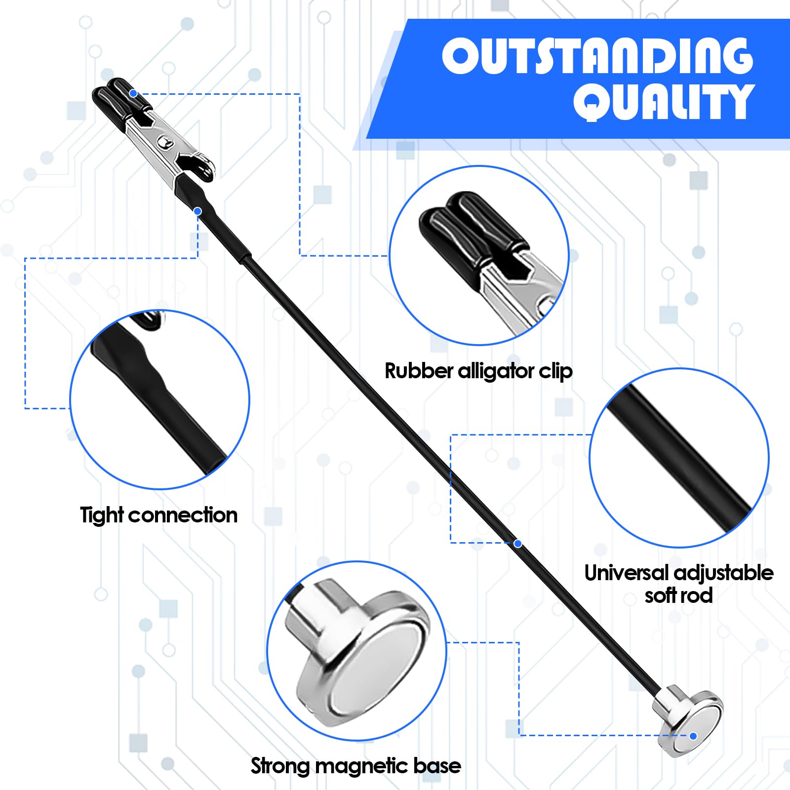 Helping Hand with Flexible Gooseneck, Third Hand Soldering with Magnetic Base, Soldering Aid with Flexible Gooseneck - Image 2