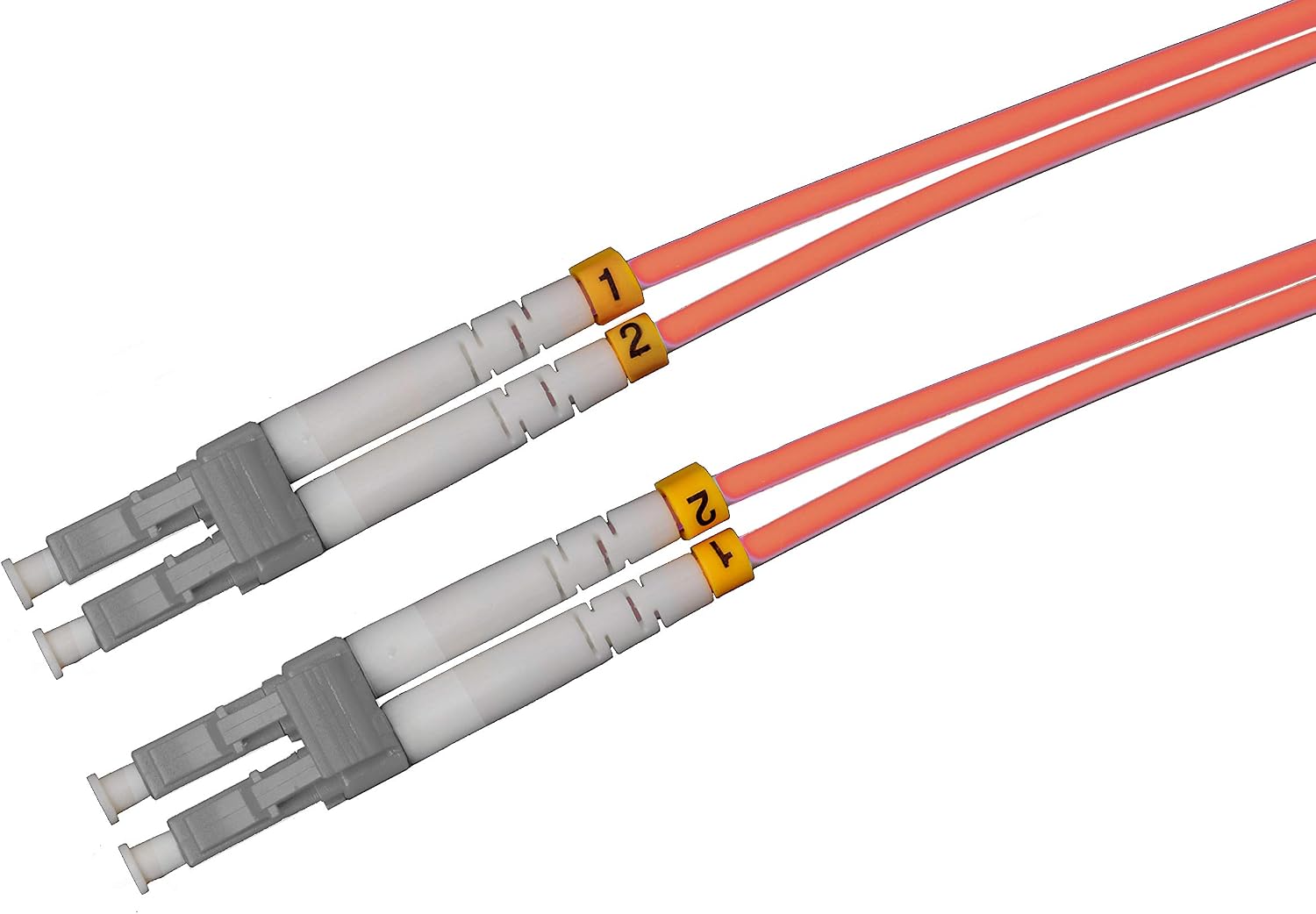 Fibre Optic Cable - 10 Metres OM2 LC to LC Male Duplex 50/125 Patch Cable - 10m Fibre Optic Cable - Image 3