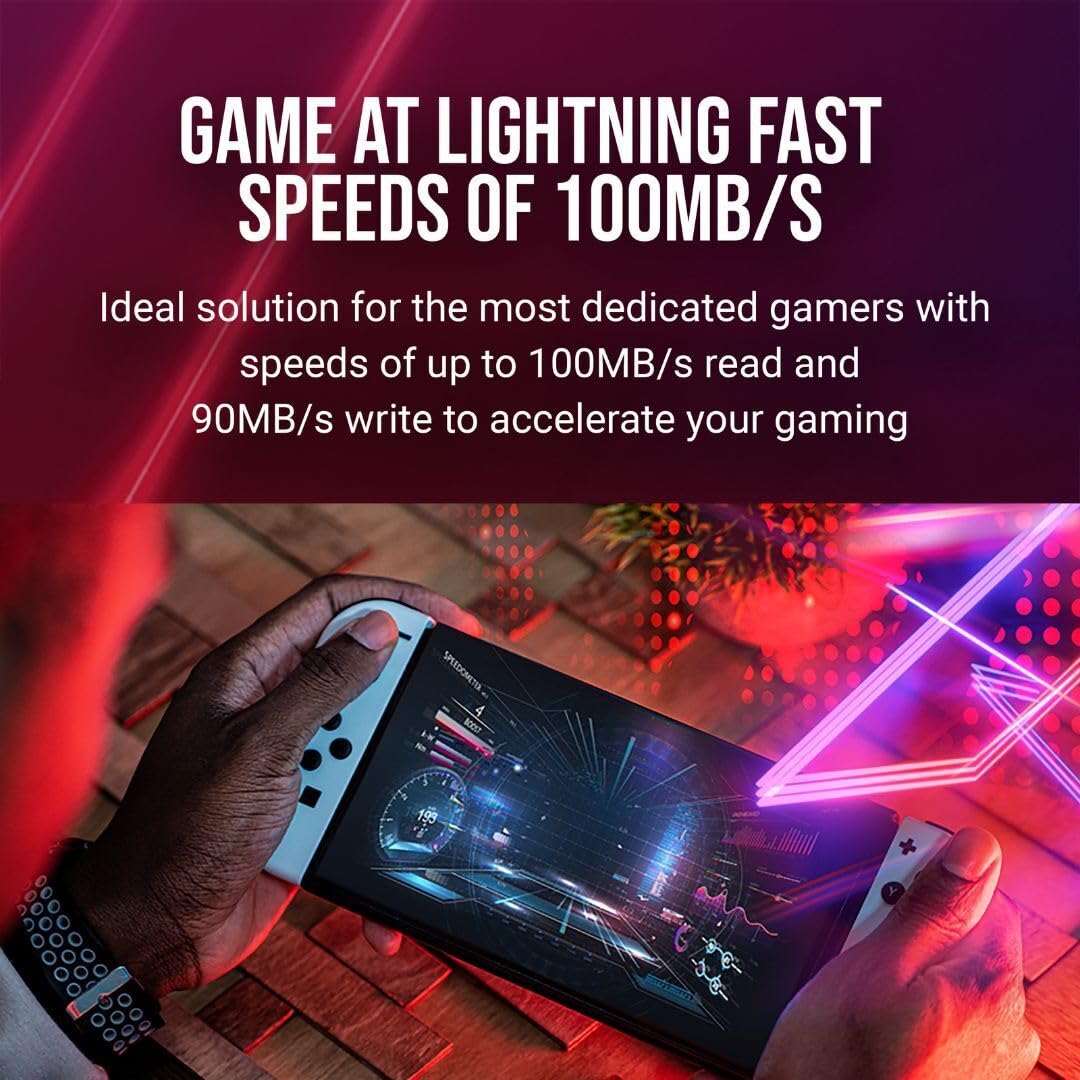 PNY Scheda di memoria microSDXC da 512 GB XLR8 da gaming, 100 MB/s, UHS-I, 4K UHD, Full HD, U3, V30, A2, micro SD per console portatile gaming su Nintendo Switch, Steam Deck, smartphone e tablet