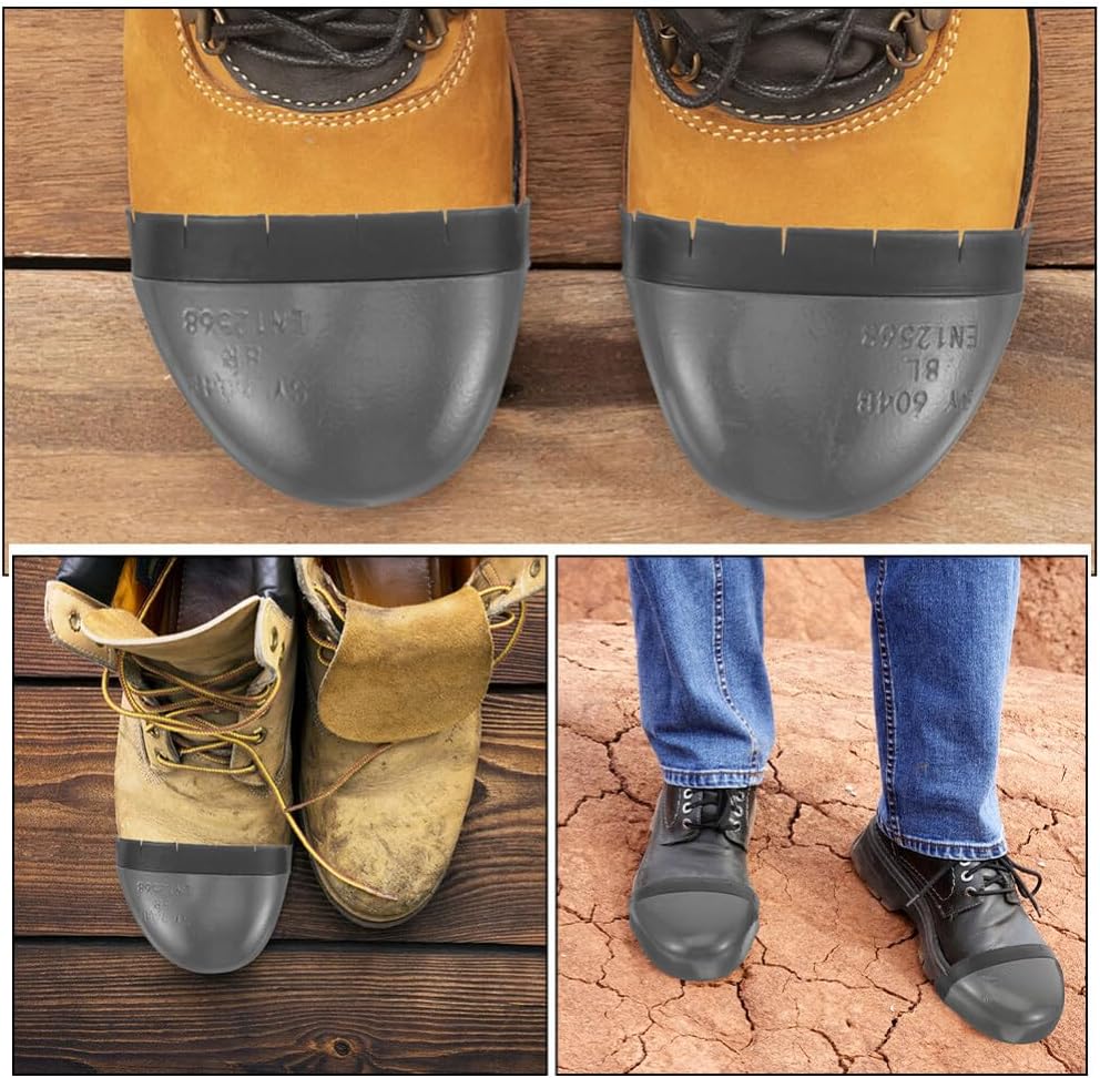 Gadpiparty 2pairs Sturdy Toe Protectors Toe Sleeve Covers for Safety and for Men and Women Puncture and Smash Resistance