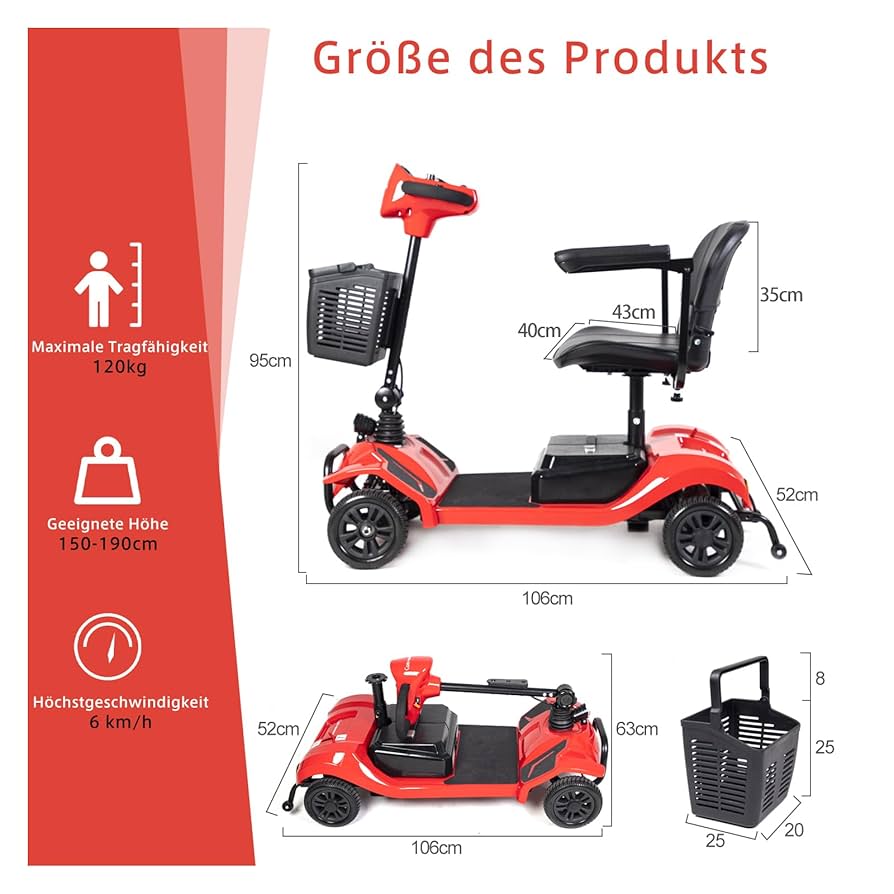 Amazon | Care-Parents 電動シニアカー 電動車いす 電動ミニカー