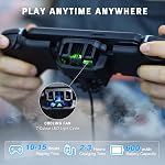 Joso Contrôleur de téléphone pour iPhone/Android avec refroidisseur, joystick de jeu mobile avec RGB Ventilateur de refroidissement, boutons de dos programmables / fonction Turbo, jouer à l'appel de Duty Mobile, Genshin Impact, Jeux MFi Arcade