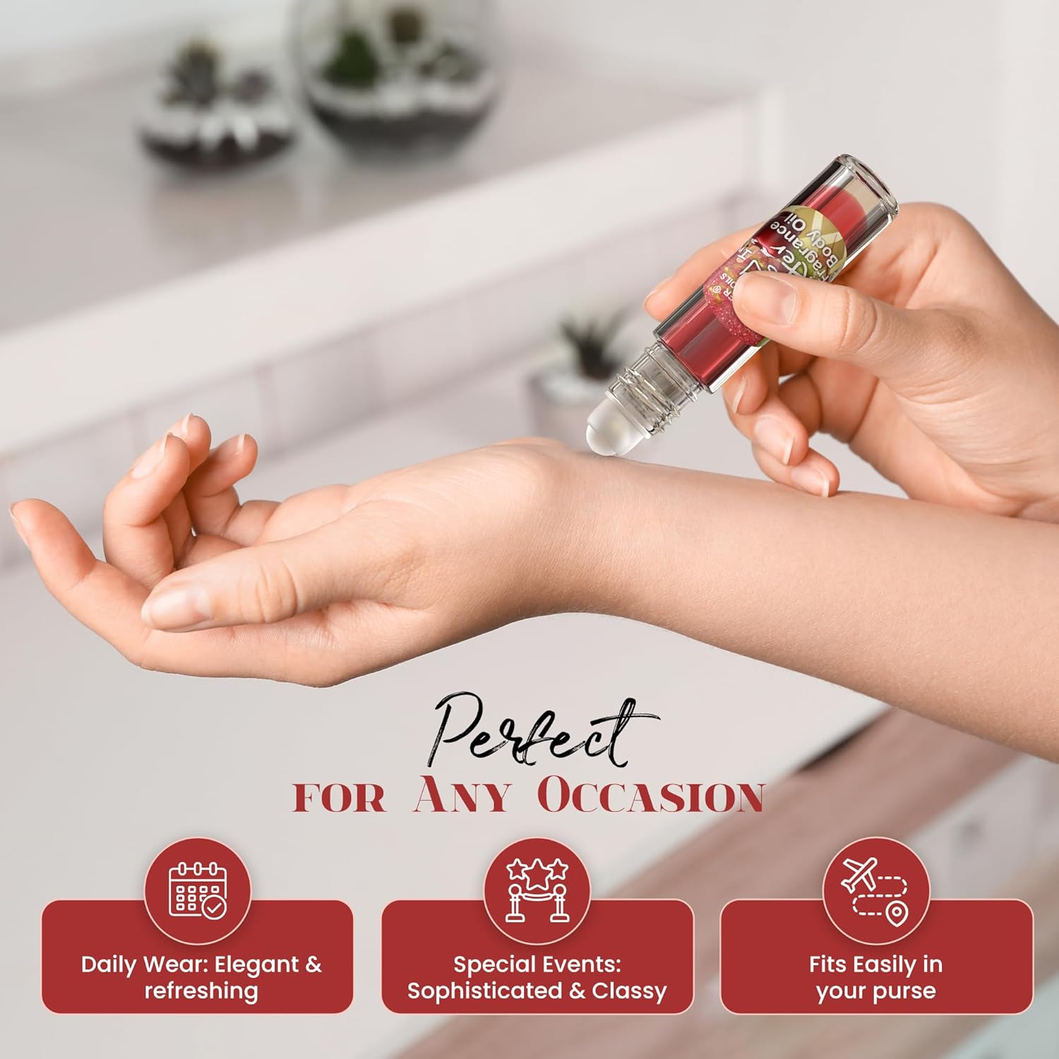 Candy Apples In Winter Perfume Fragrance Body Oil, Candy Apple and Orange, Long Lasting, Travel Size - Image 5