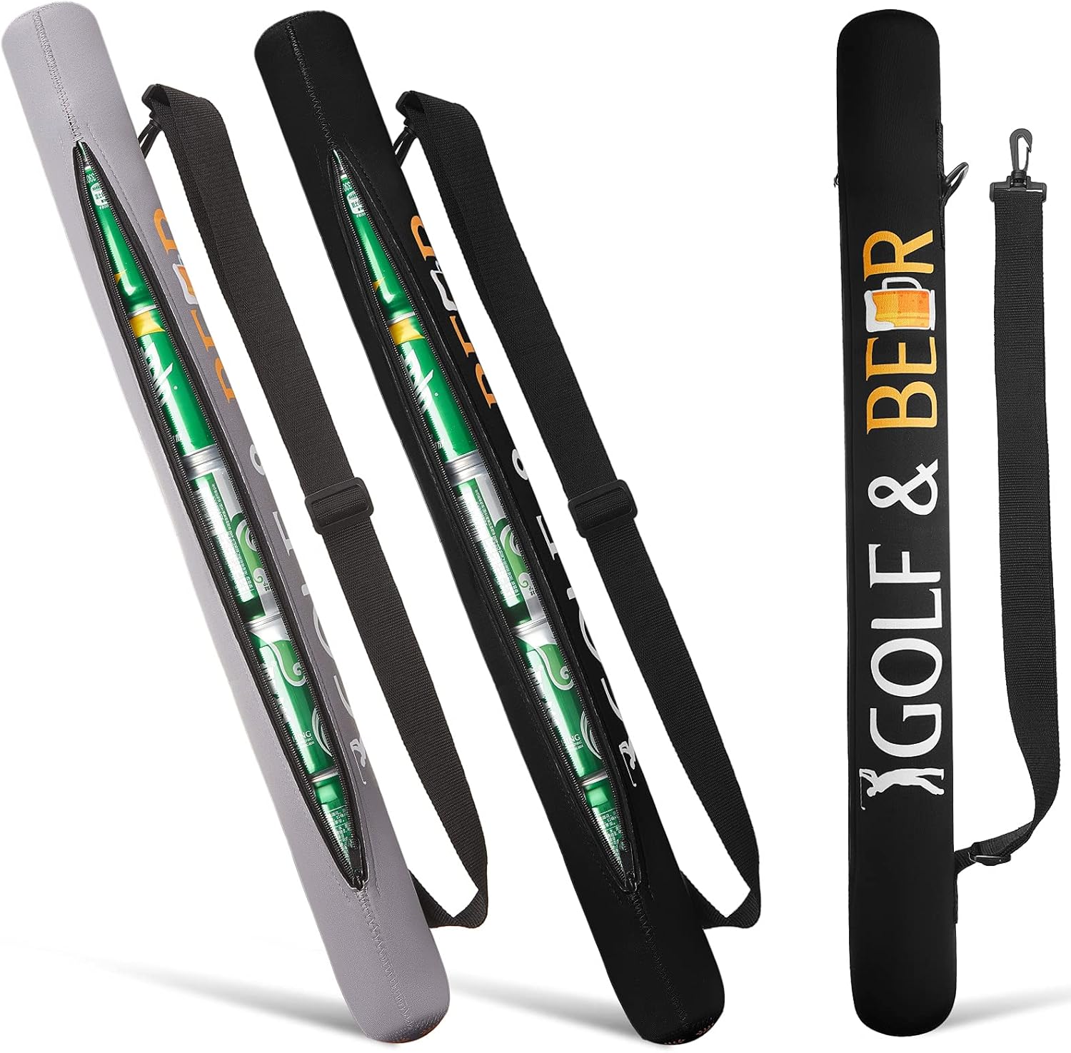 2 Pieces Golf Bag Cooler 6Can Cooler Sleeve Golf Cooler Golf Bag