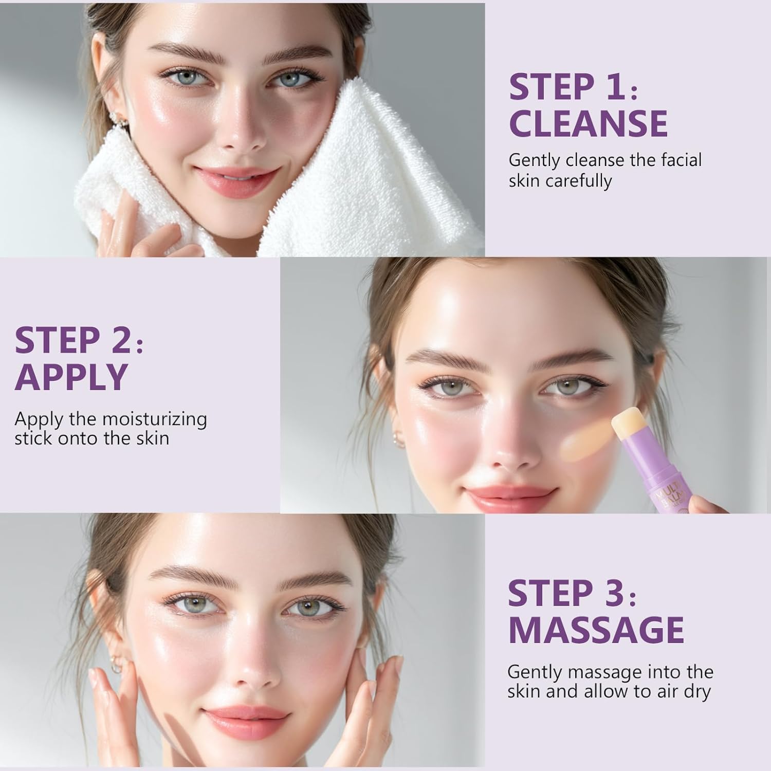 Calcium Multi Balm Stick – All-in-One Solid Moisturizing Face Balm for Hydrated, Smooth Skin – Portable Skincare Stick for All Skin Types