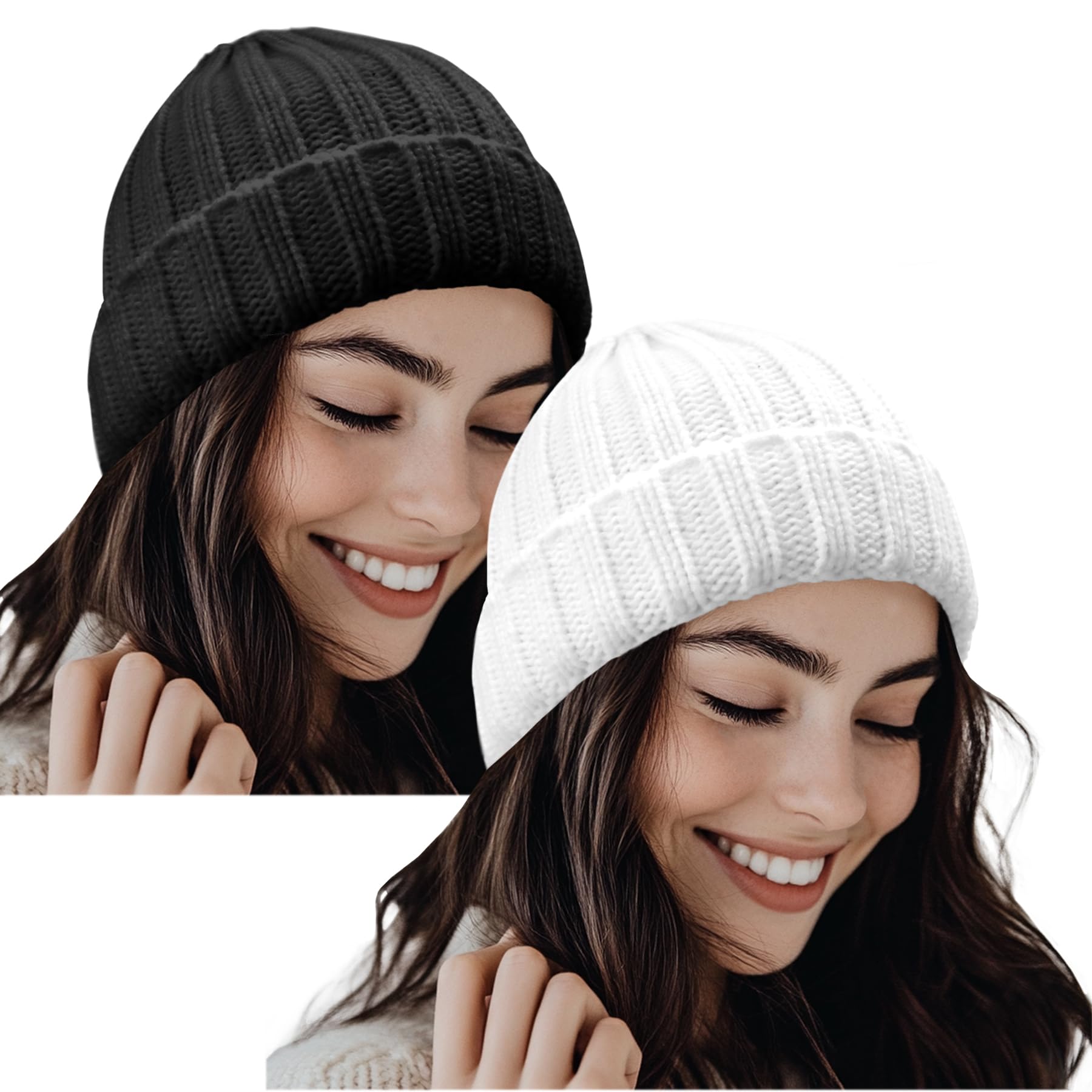 PFFY Warm Winter Knit Beanie Hat Skull Cap Beanies for Men Women