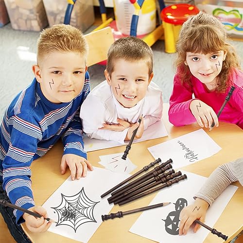 Miniatura 7 de Suministros para fiesta de mago lápices mágicos y rayos, tatuajes temporales para fiesta de cumpleaños temática de mago, regalos de Halloween,