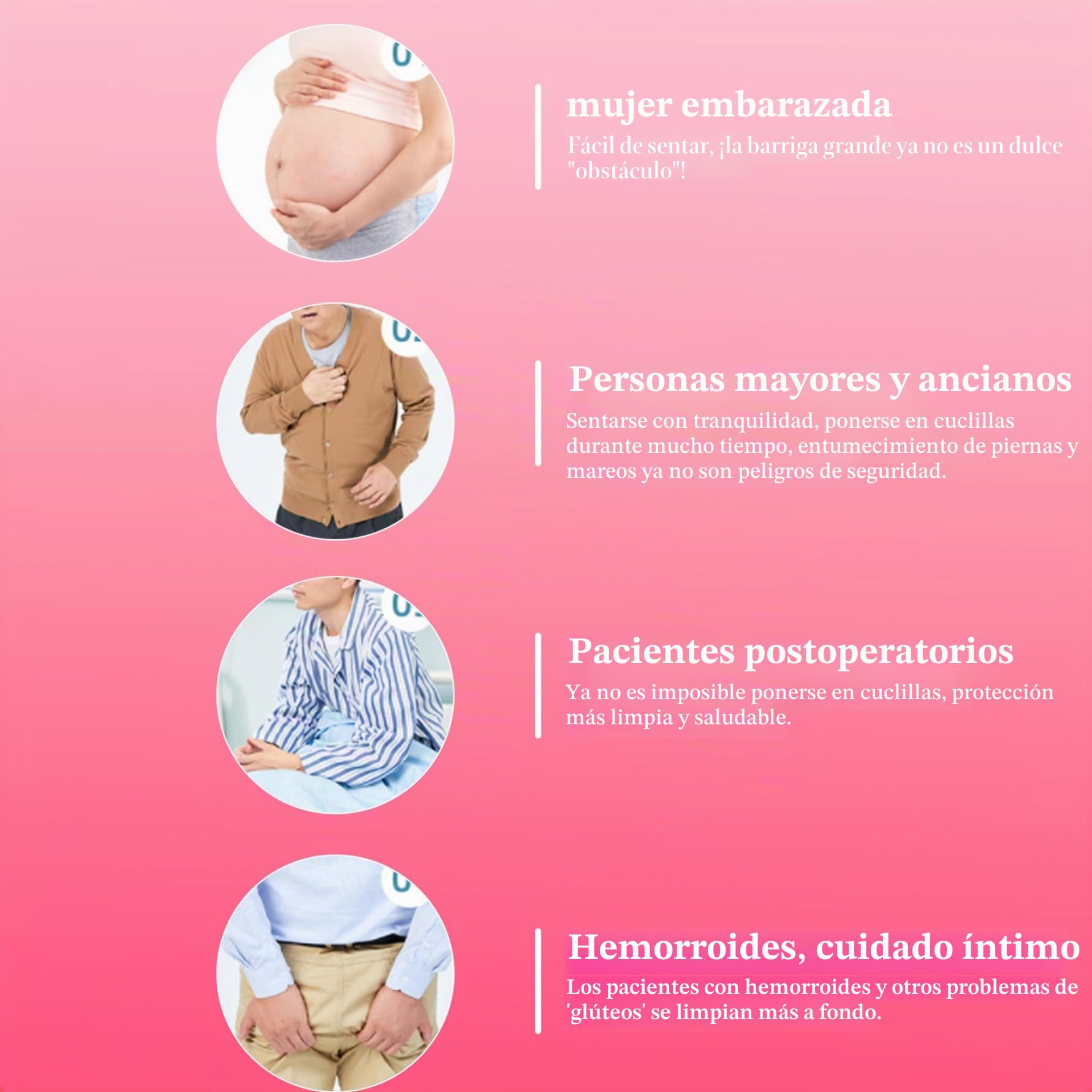 Baño Sitz para el inodoro, sobre el baño Sitz Bath para hemorroides, bidé portátil antia-upremo con orificios de drenaje y más descarados, baños de sitz para hemorroides cuidados privados posparto (r