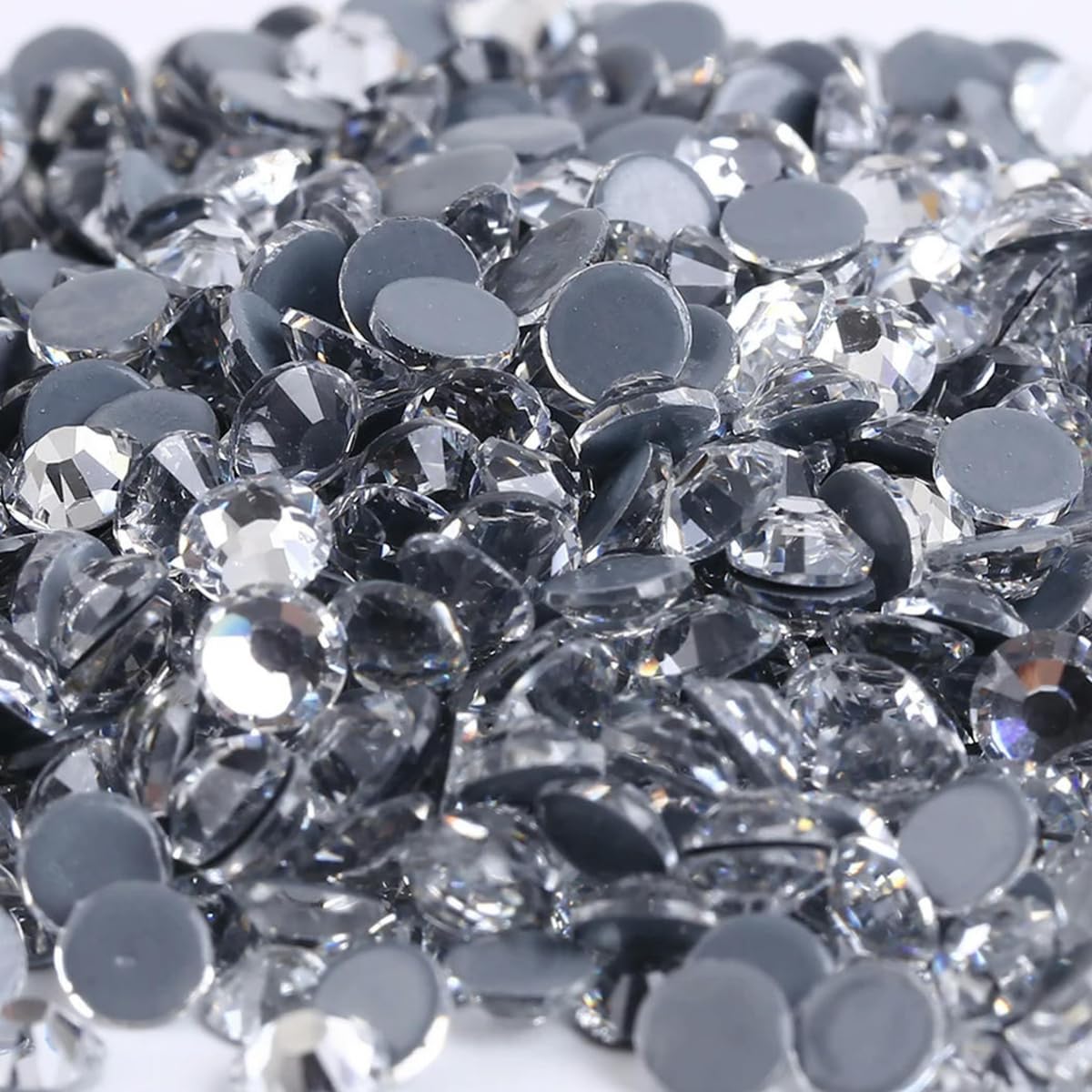 CIVIOOH Glitter Crystal AB Non-Hotfix Rhinestones SS3-SS50 FlatBack Strass Fabric Garment Nail Art Rhinestones Decorations