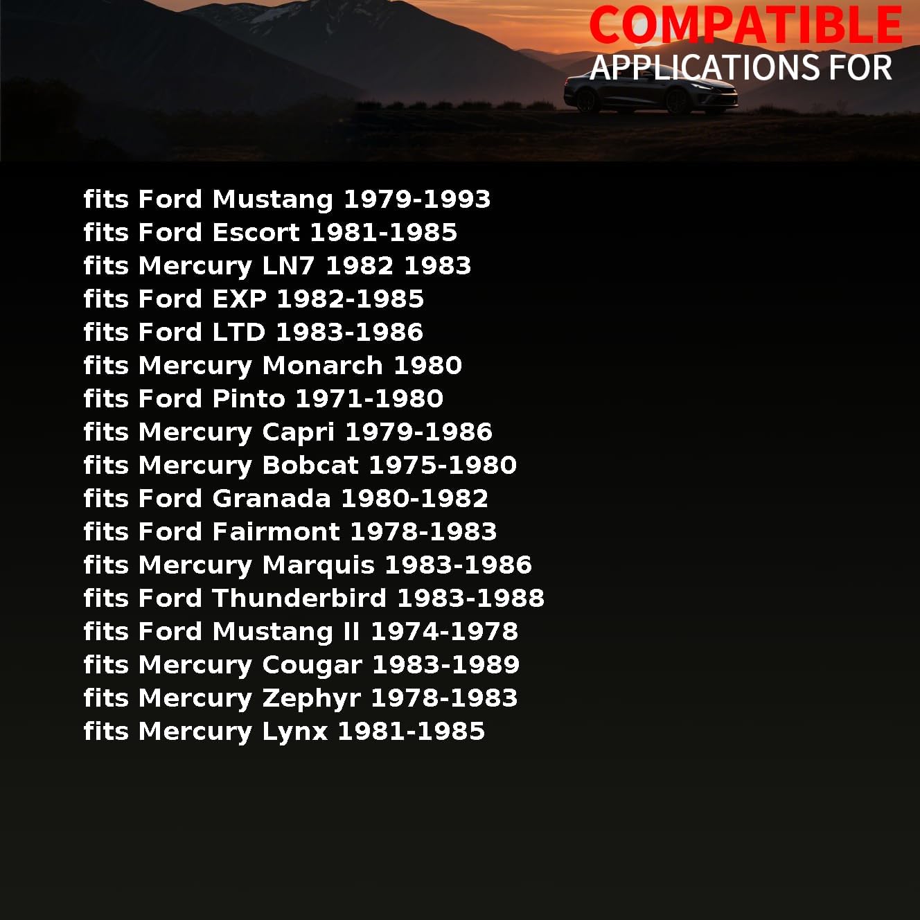 Brake Pedal Pad fits Ford Mustang,EXP,Escort,Fairmont,Granada 1978 1979 1980 1981 1982 1983 1984 1985 1986 1987 1988-1993 Replacement D1FZ2457A, D1FZ2457B, D1FZ2457C 1 Pcs