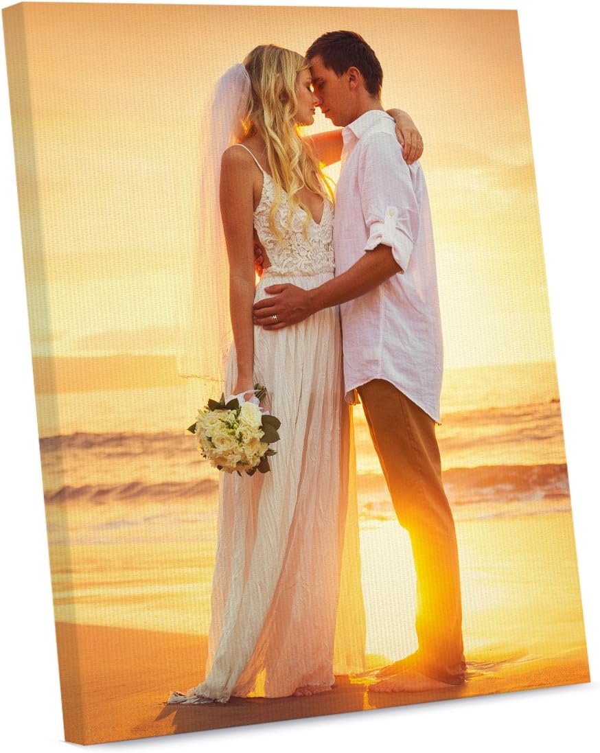 Picture Wall Art Your Photo on Custom Canvas Gallery Wrapped 11 x 14-1.5" Wide - Vertical Print Stretched over Wooden Frame