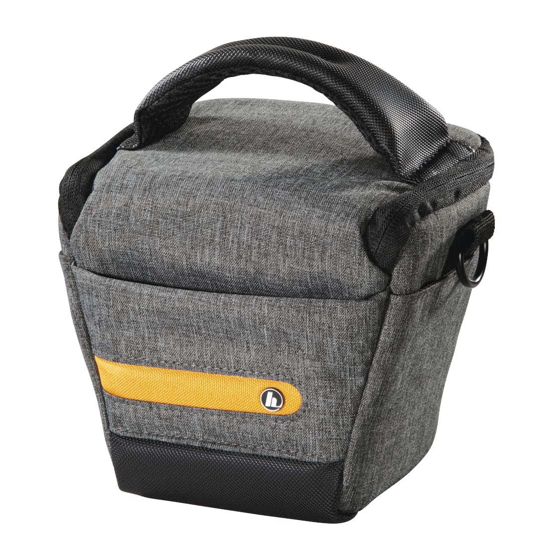 Hama Terra Camera Bag Made of Recycled Polyester (Photo Bag for Digital Camera 13.5 x 9.5 x 12 cm, Shoulder Bag, Belt Loop for Bum Bag, Handle) Grey