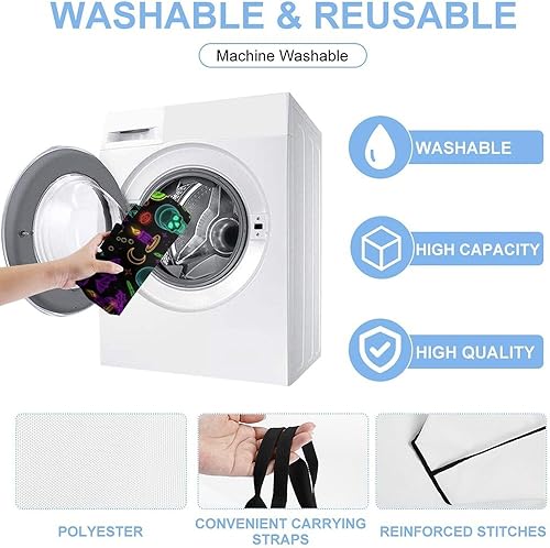 Miniatura 5 de Bolsa de comestibles, bolsas de compras informales, bolsa de hombro grande lavable a máquina, bolsas de compras reutilizables para mujer