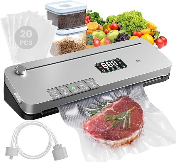 Vacuum Sealer Machine Food Sealing Machine, Built-in Cutter - 1