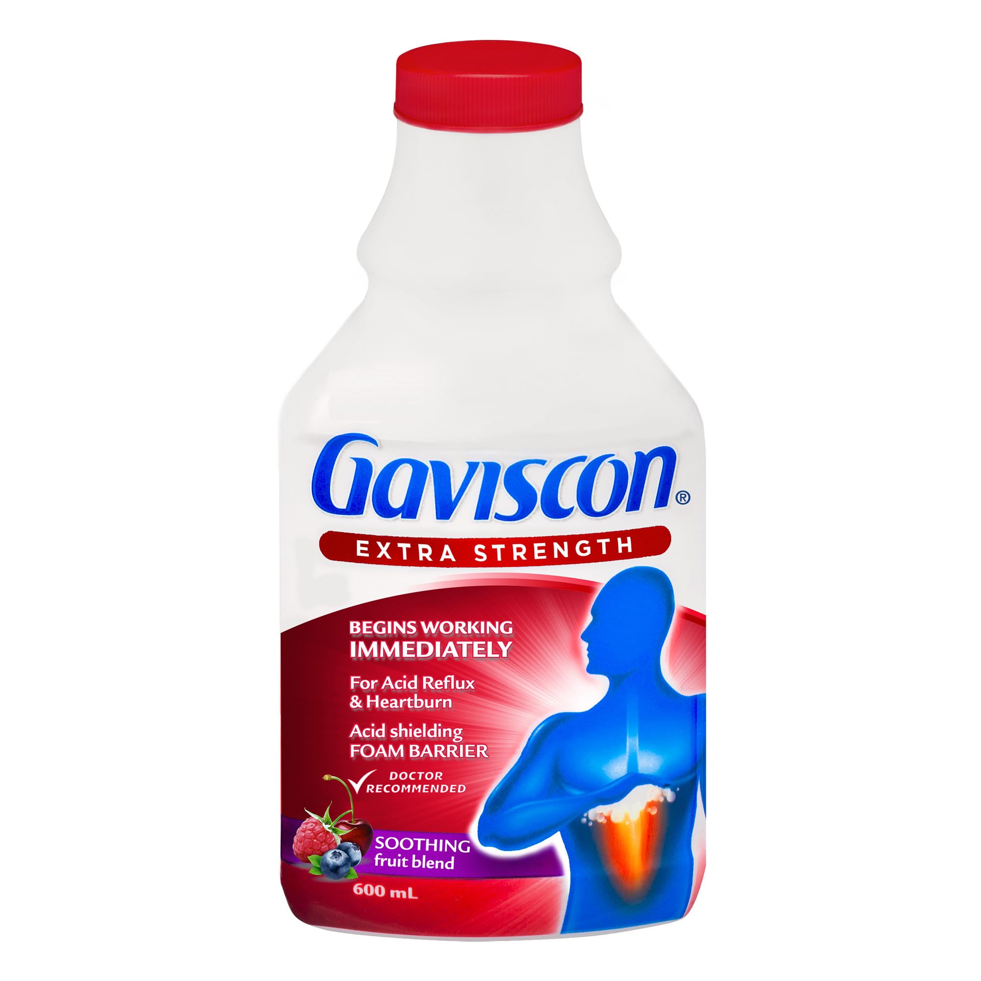 Heartburn Relief, Extra Strength Liquid Fruit 600 ml