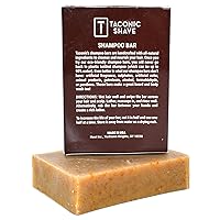 Vista 3 de Taconic Shave, All Natural Bay Rum Hair Shampoo Bar – Hecho a mano en los Estados Unidos – 5.0 oz – Deja el cabello limpio, suave y acondicionado.