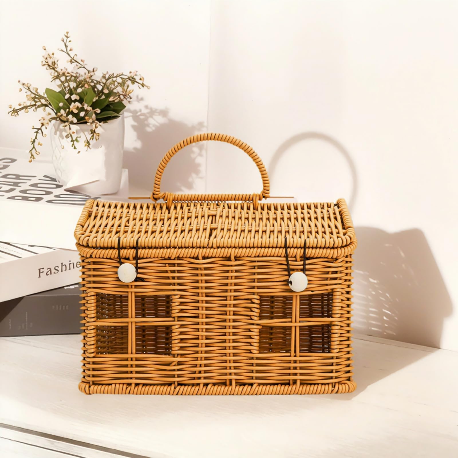 Panier de pique-nique pour Pâques et récolte au jardin en famille