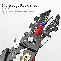 Vista 6 de DAGIJIRD Herramienta pelacables multifuncional 25 en 1 Alicates de pelado de cables ajustables con corte que prensa