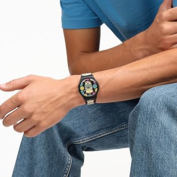 Amazon | [Swatch] 腕時計 D'OH OF THE DEAD SO29Z135 ブラック