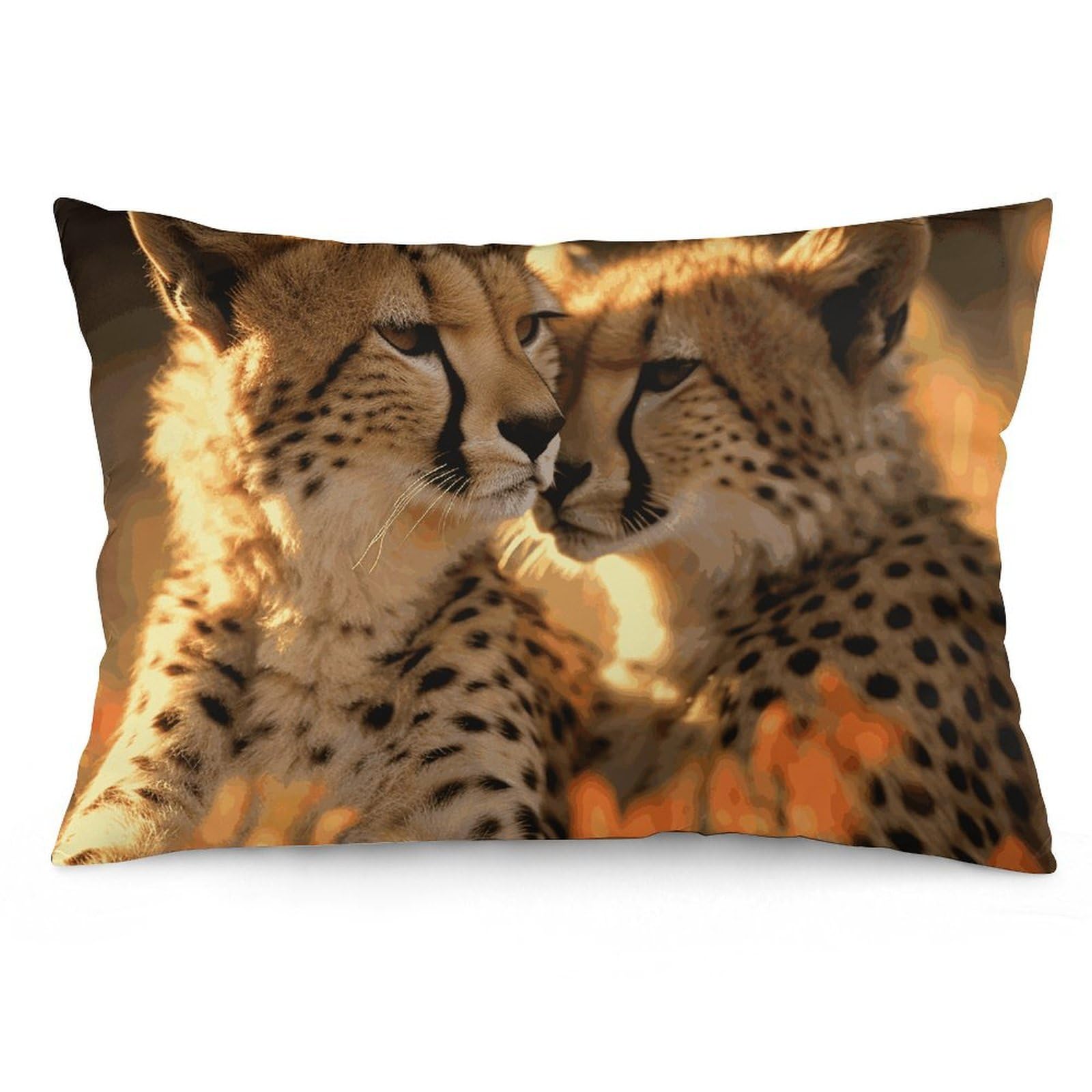 NTVOWPZO 2 Pack Decoration Throw Pillow Covers 16 "x24 Pillowcases Covers Cheetah Love Pillowcases Modern Farmhouse Home Decor Sofa Cushions Covers for Couch Bed Living Room