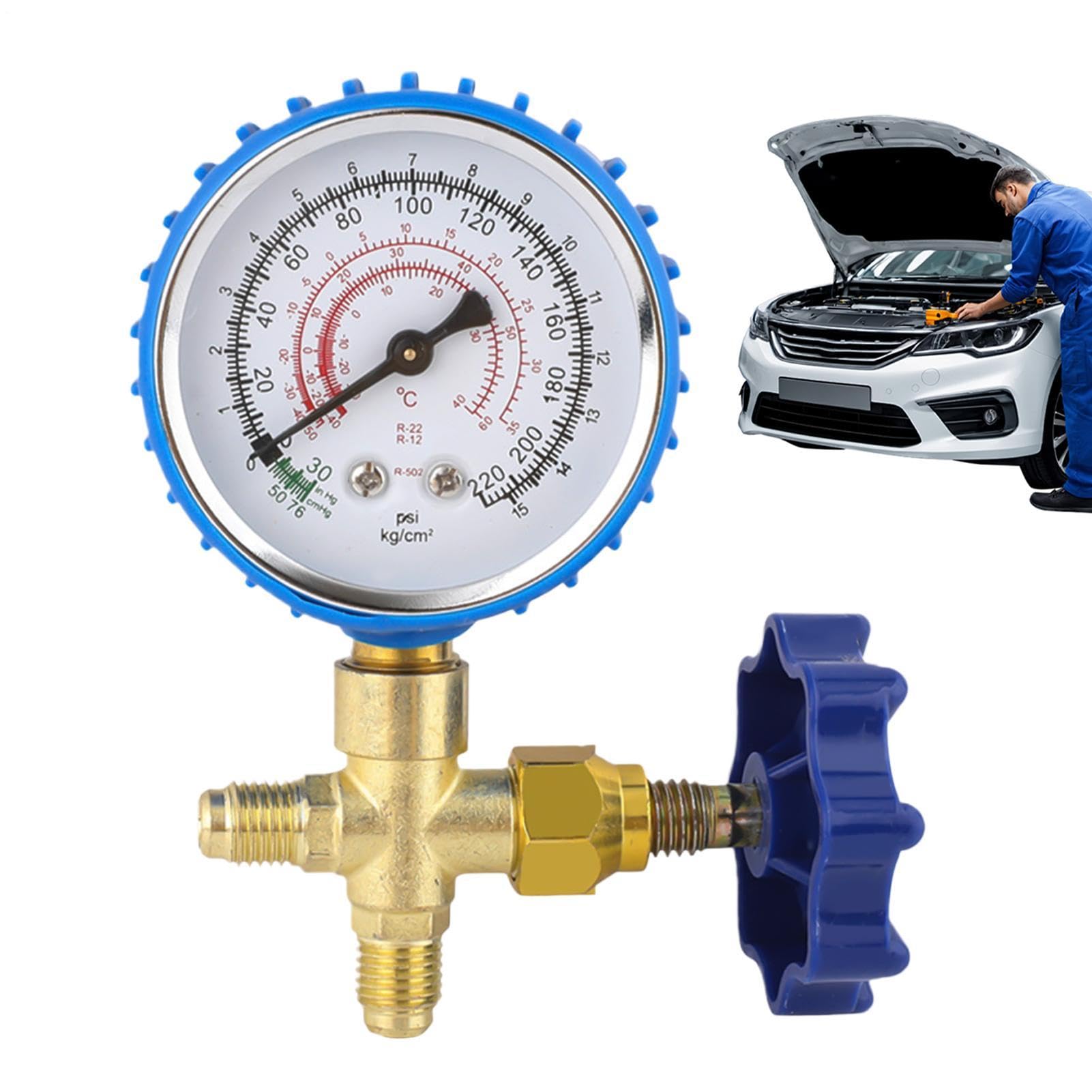 Manometro di pressione per condizionatore d'aria, anti-perdite, ispessimento di precisione, manometro di pressione per CA, per tecnici di riparazione, casa, auto, ufficio, hotel