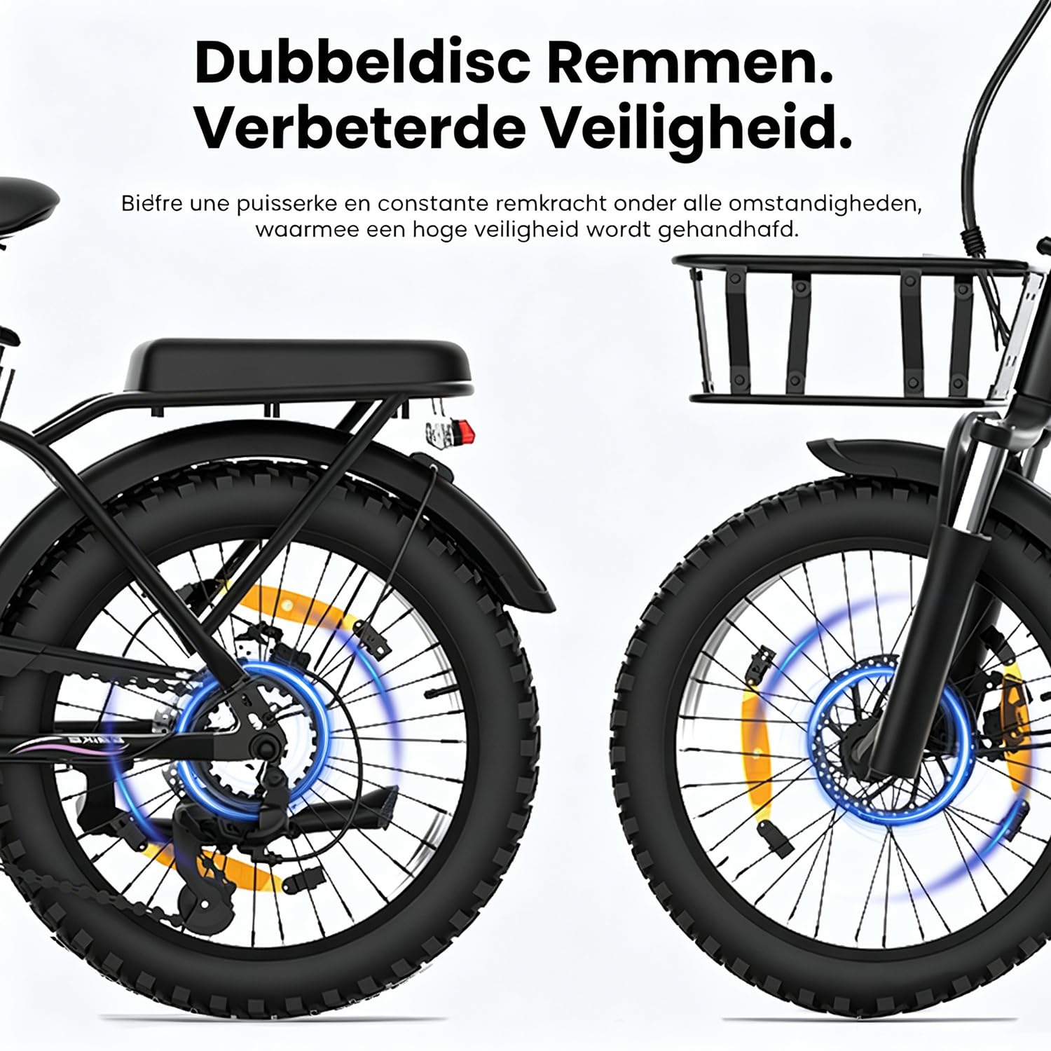 Vélo Électrique 20", 250W, 36V13Ah,100km, 25km/h, Pliable, Fatbike | Batterie 36V 13Ah, Autonomie jusqu'à 120km, Moteur 250W 25km/h, Pneus 20"x3.0" Tout Terrain
