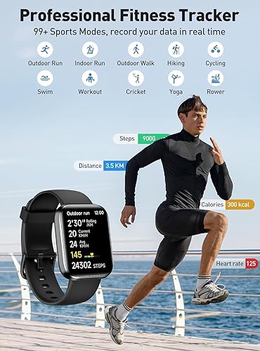 Miniatura 3 de Relojes inteligentes para hombres, rastreador de actividad y actividad física de 1.8 pulgadas, reloj inteligente para mujer con contador de pasos,