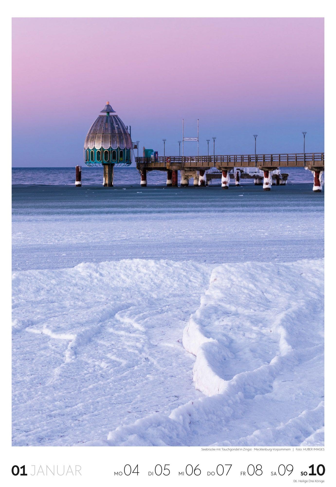 Küste Wochenkalender 2027: Meeres-Kalender mit 53 großformatigen Bildern im Hochformat (29x42 cm) | Strände der Ostsee und Nordsee in Deutschland