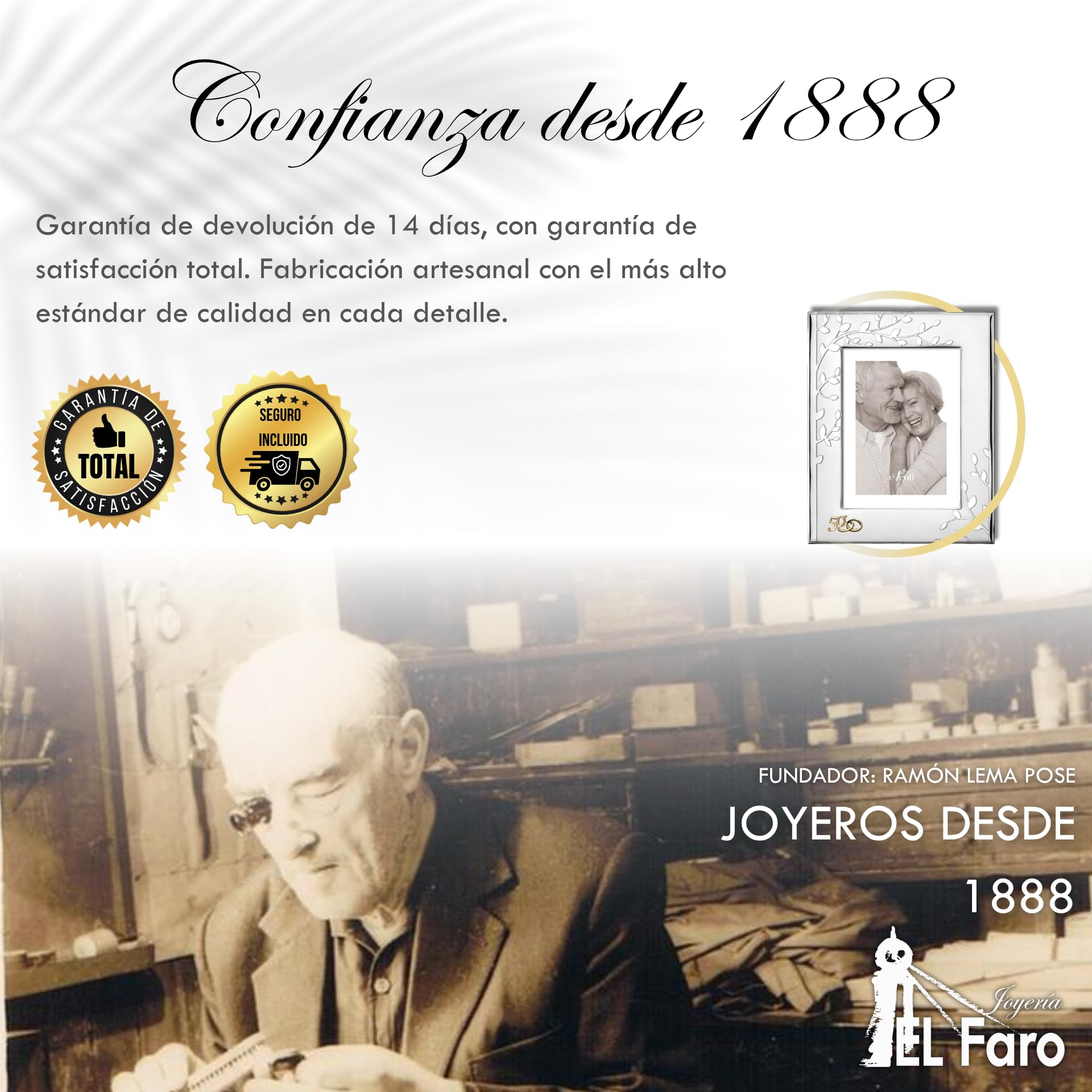 El Faro Marco Fotos Personalizado 50 Aniversario árbol 18x24 bilaminada