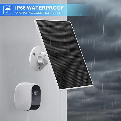 Miniatura 6 de Panel solar de 6 W para cámara de seguridad, cargador de panel solar USB impermeable IP65 de 5 V para cámara de batería, panel solar de 9.8 pies