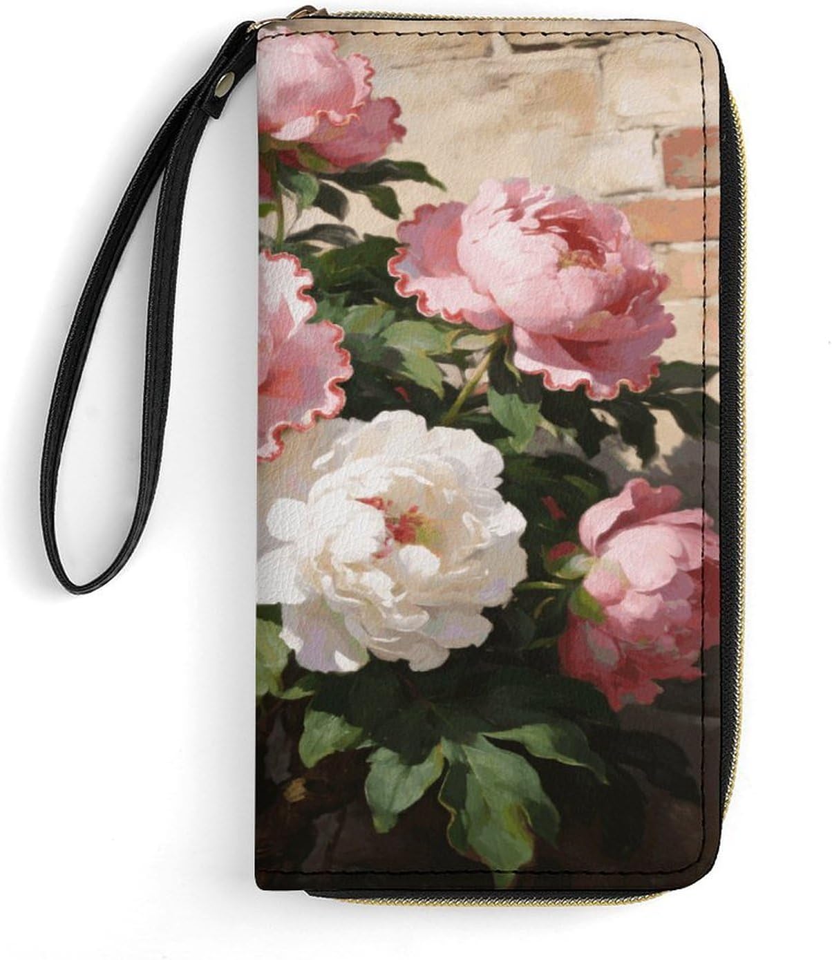 Pink And White Peony PU Leather Stylish Wallet