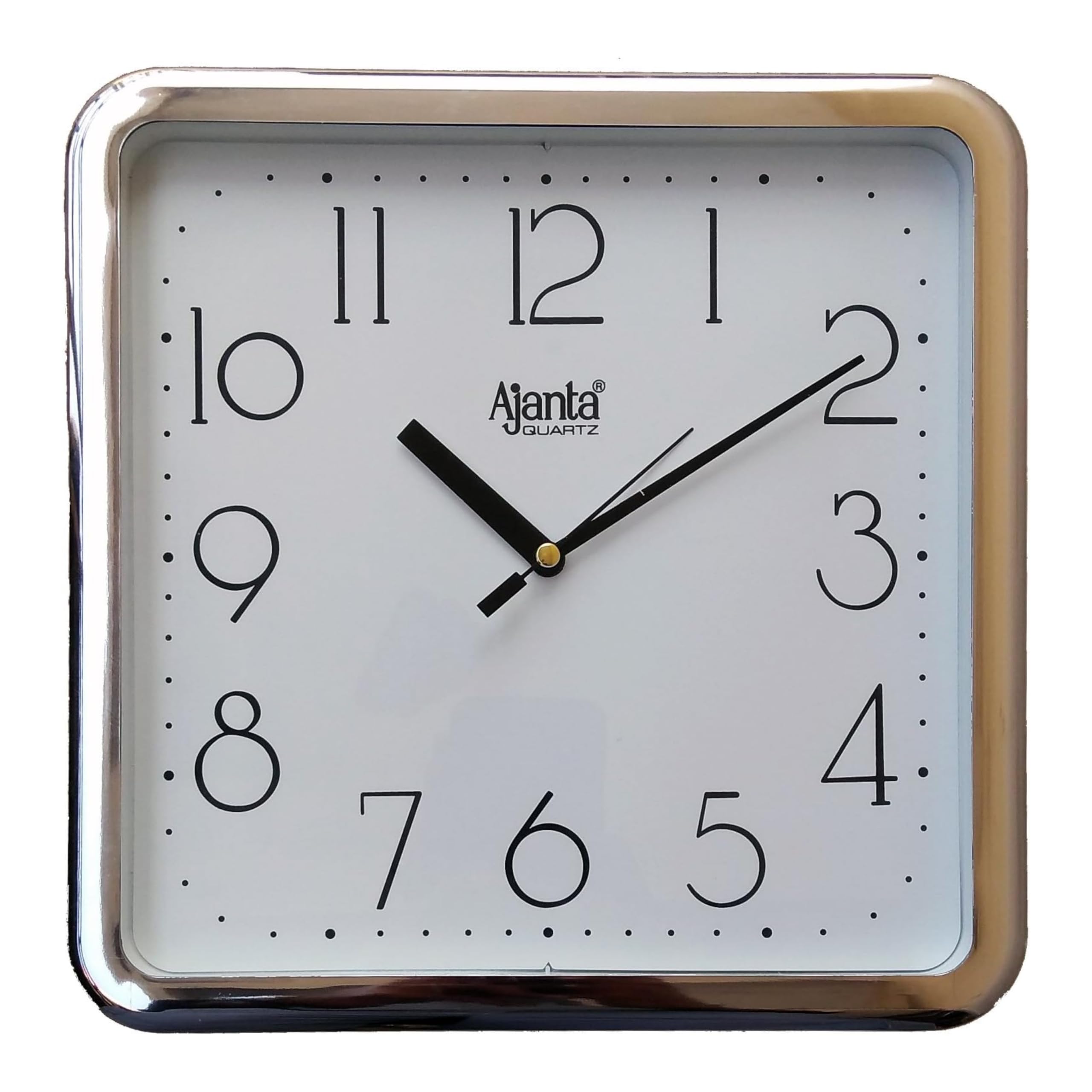 Ajanta Plastic Abstract Simple Analog Clock (White, 677 DX)