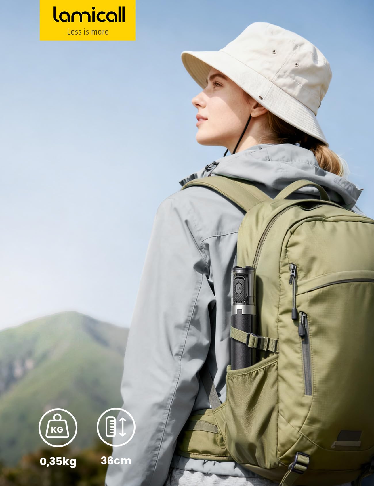 Lamicall Treppiede Smartphone, Bastone Selfie - [Apertura Automatica] 165cm Treppiede Portatile Estensibile con Telecomando Wireless & Slitta a Freddo, Alluminio, 360° Rotazione, per iPhone/Samsung