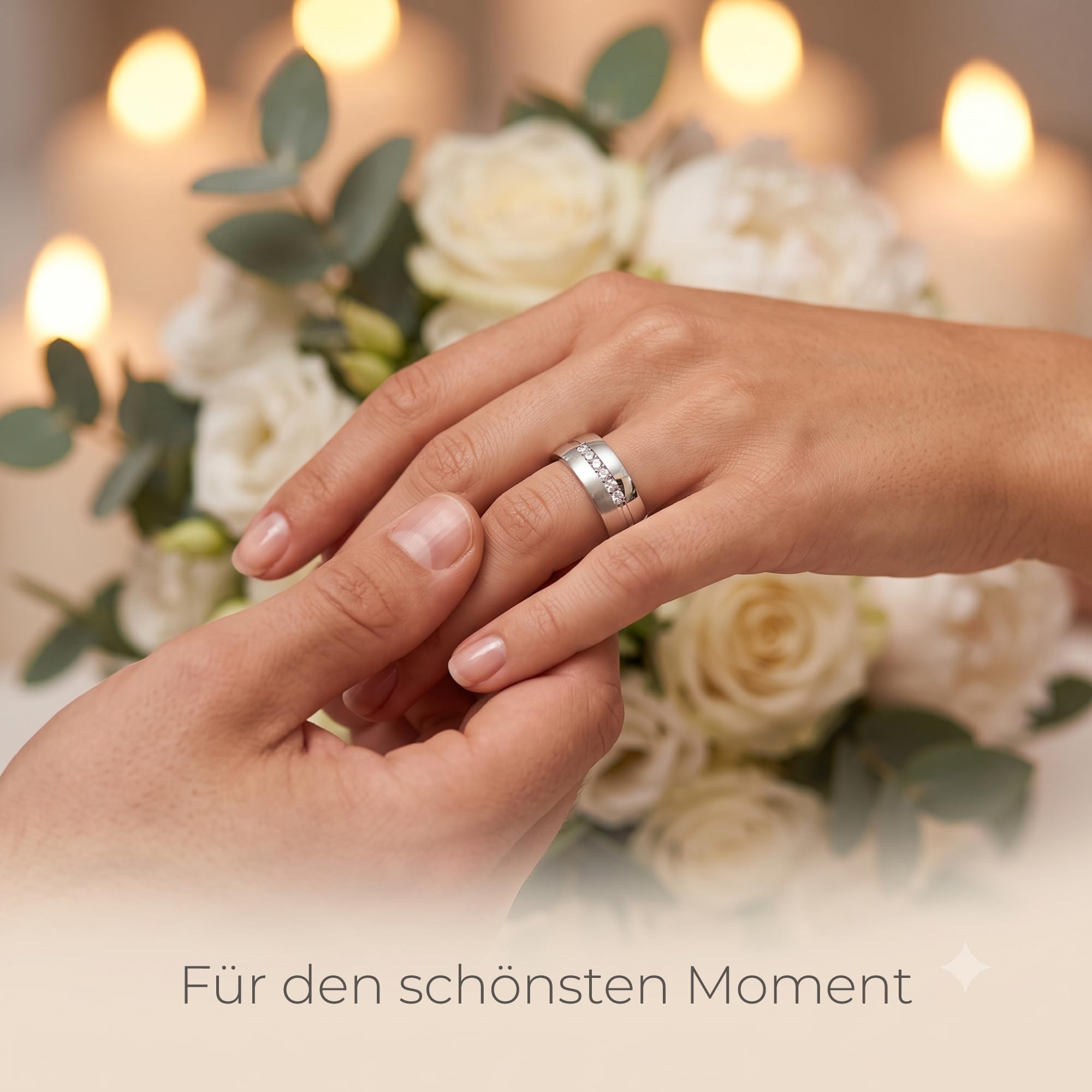 Kolibri Rings Damenring 6 Zirkonia Steine Sterling Silber 925 Ring Ehering Verlobungsring Partnerring Freundschaftsring - Inkl. Gravur und Etui