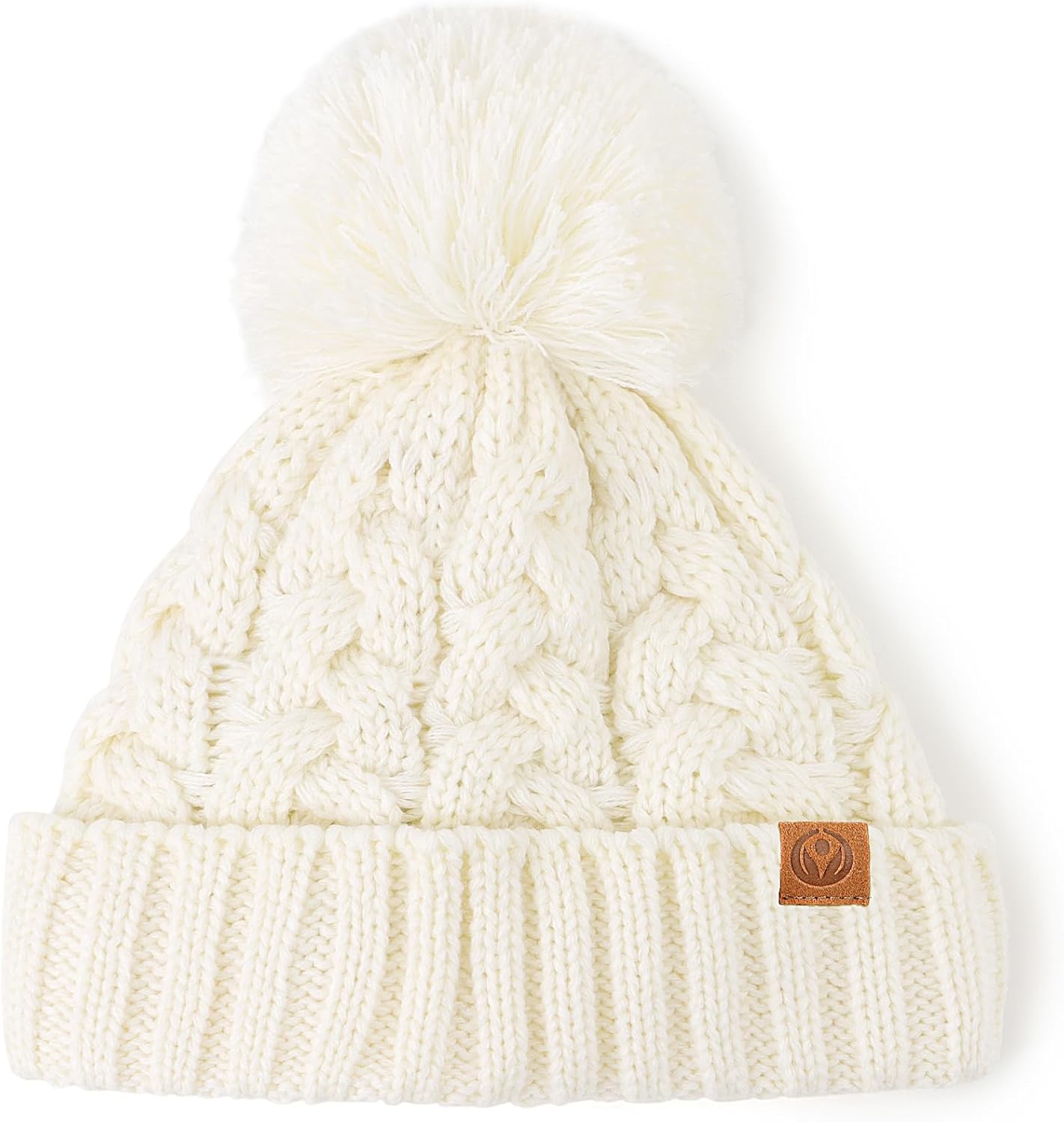 Toddler Winter Hat Toddler Pom Pom Beanie Kids Warm Lined Knit Hat Baby Winter Hats for Girls Boys 3M-8T - Image 2