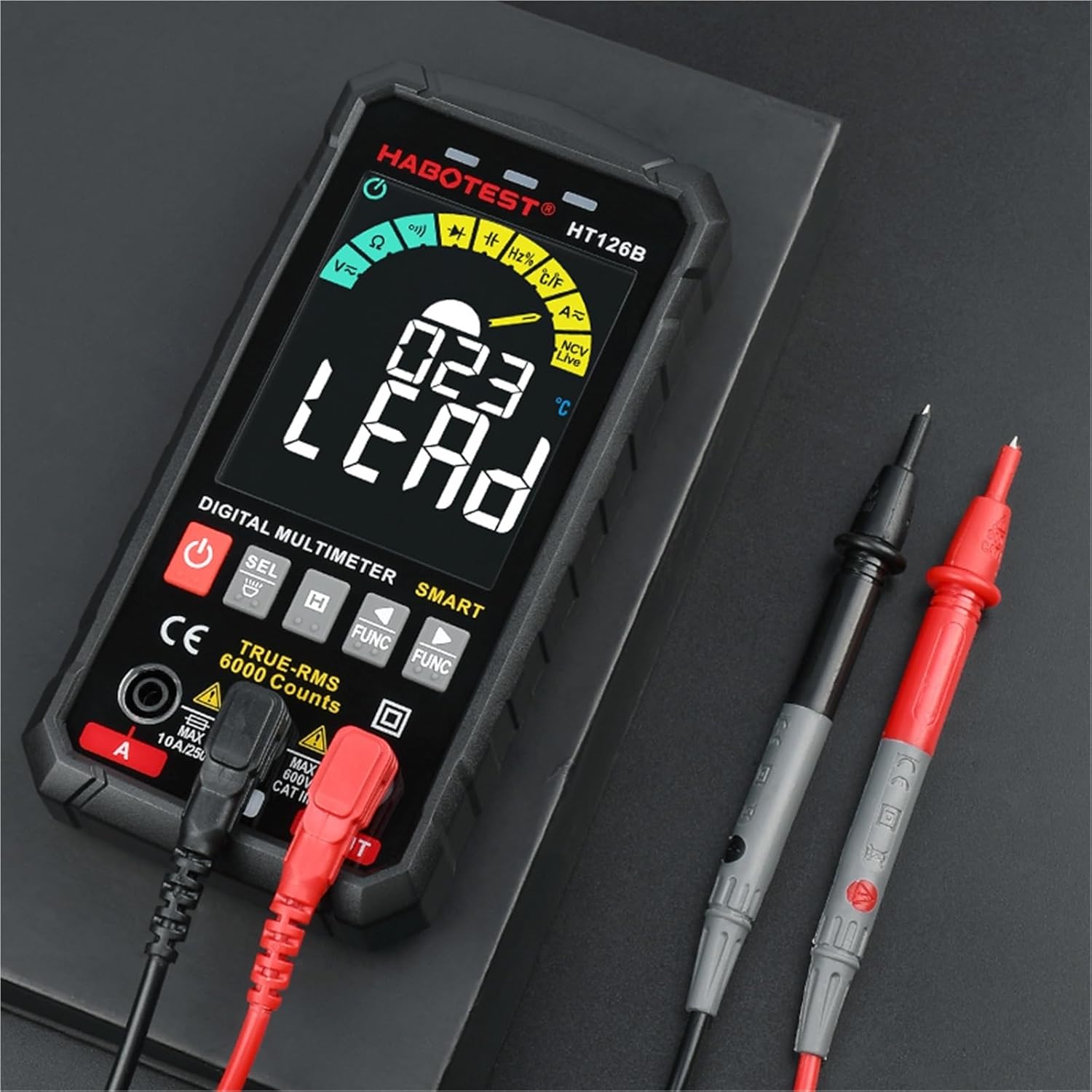 HT126B 6000 Counts Reading Electric Digital Multimeter Smart Multimetro Multi Meter True RMS Tester Tools Electrical Instrument