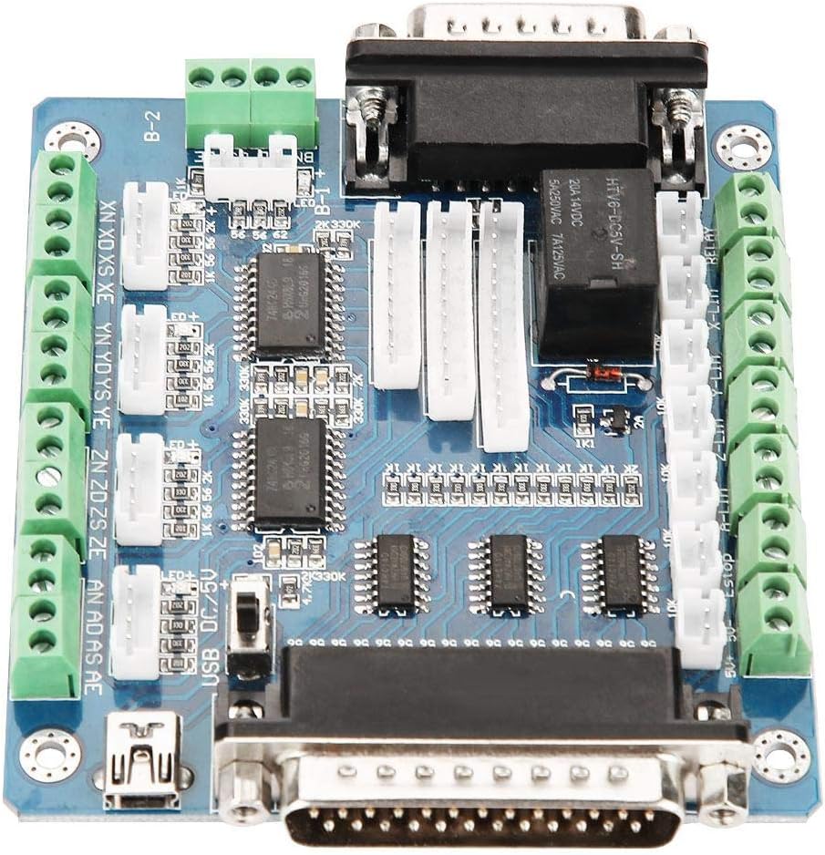 ZJchao 5-Axis CNC Stepper Motor Driver Controller LPT Board Interface Board