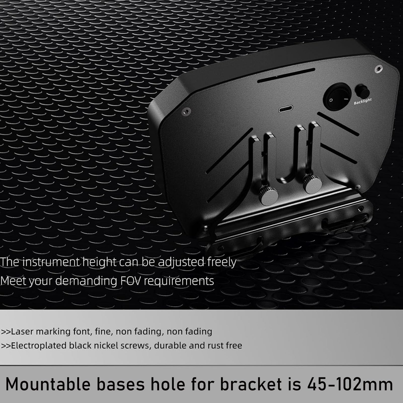 Benshuuk 5 inch Dashboard Touch Screen Gear Shifter for MOZA R3/R6/R9/R12, PC Multi-functional Instrument Speed Display for Logitech G29/G920/G923/RS50 Base Steering Wheel