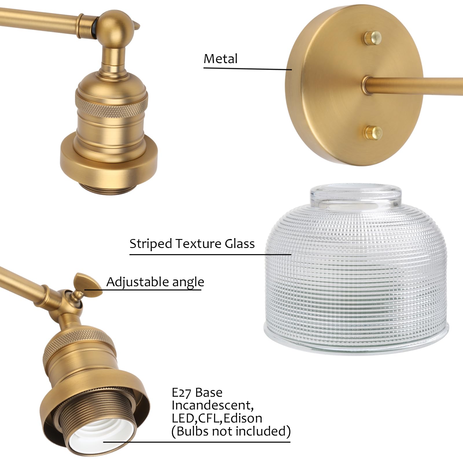 Yosoan Wandleuchte Vintage Industrie Loft-Wandlampen Gitter gemusterte Glas Wandbeleuchtung, Innenleuchte E27 für Wohnzimmer, Esszimmer, Schlafzimmer, Küche, Flur(Schwarz Farbe) (Antike Farbe)