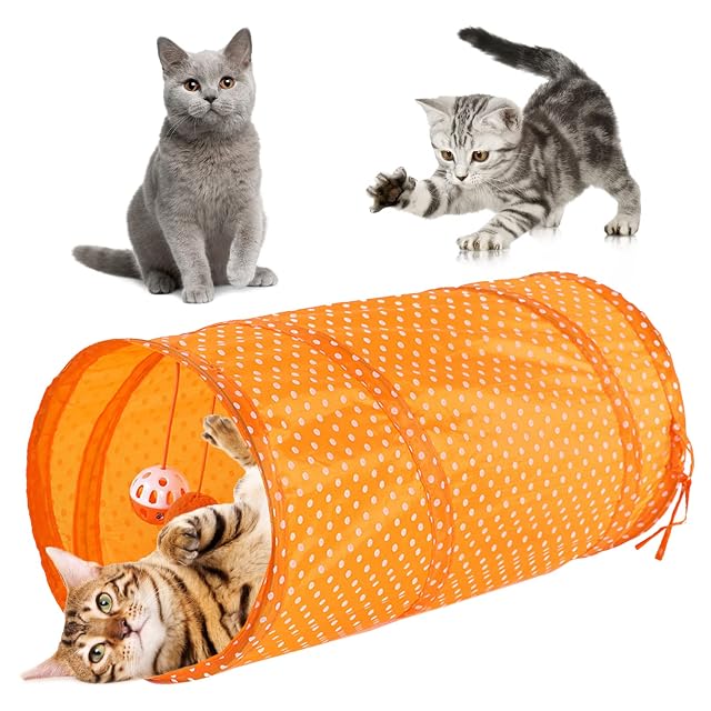 Foto 2 de 8 de WHFCBJBW Túnel de juguete para gatos de interior, juguete interactivo para el aburrimiento de gatitos