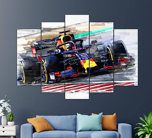 Miniatura 3 de Max Verstappen - Impresión en lienzo, arte de pared de Fórmula 1, impresión en lienzo de Fórmula 1, pintura de Red Bull, impresión Max Verstappen