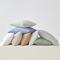 Vista 7 de JELLYMONI - Juego de 2 fundas de almohada de algodón 100% natural a cuadros, color blanco con cuadrícula negra, patrón geométrico estampado