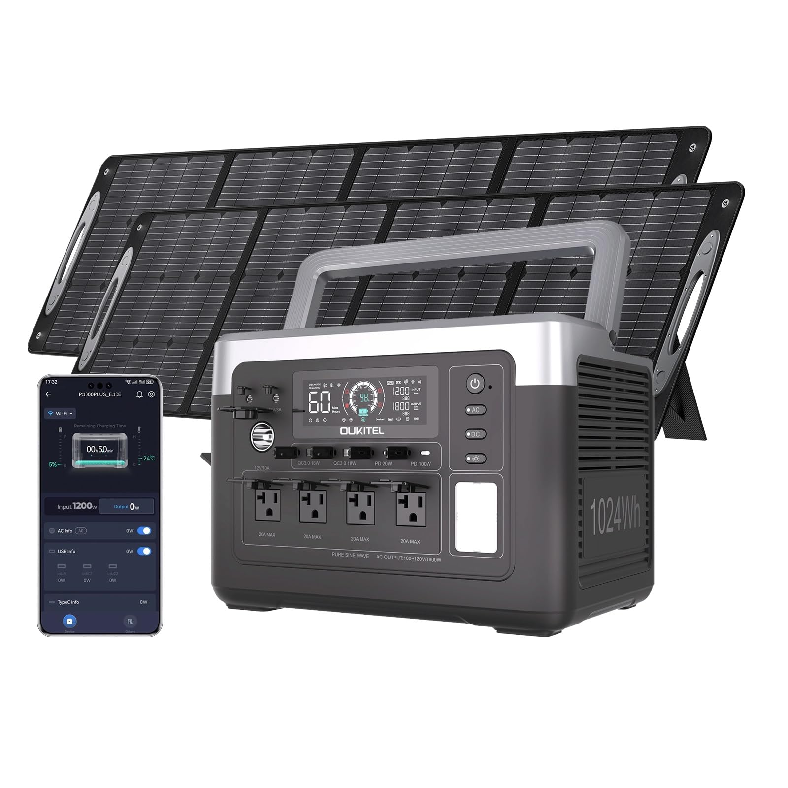 Amazon.com: OUKITEL P1000 Plus Portable Power Station with