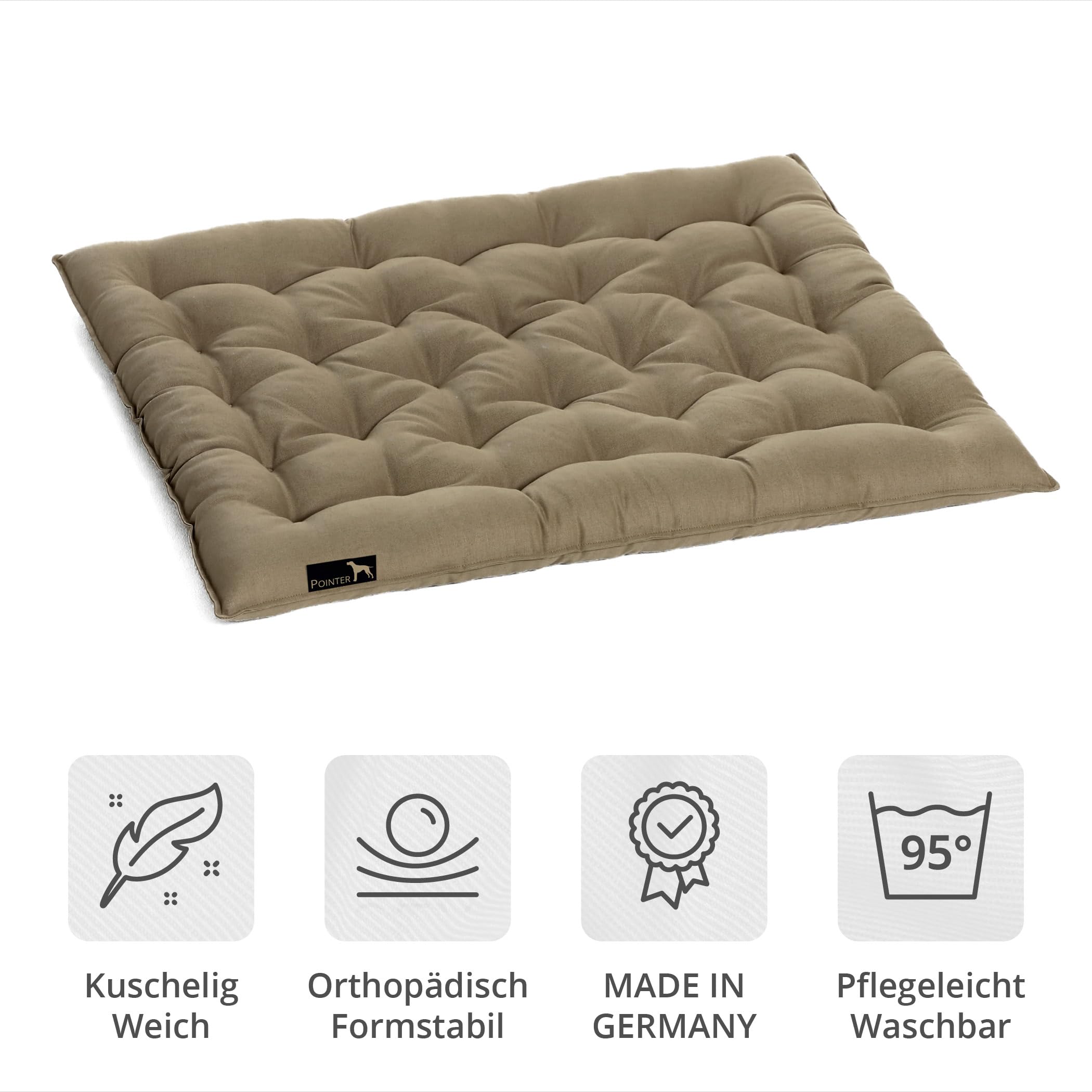 Pointer Urban Hondenbed, Hondenkussen, orthopedisch, wasbaar, robuust, comfortabel (L - 60 x 50 cm, lichtgrijs Pointer Urban Hondenbed, Hondenkussen, orthopedisch, wasbaar, robuust, comfortabel (L - 60 x 50 cm, lichtgrijs