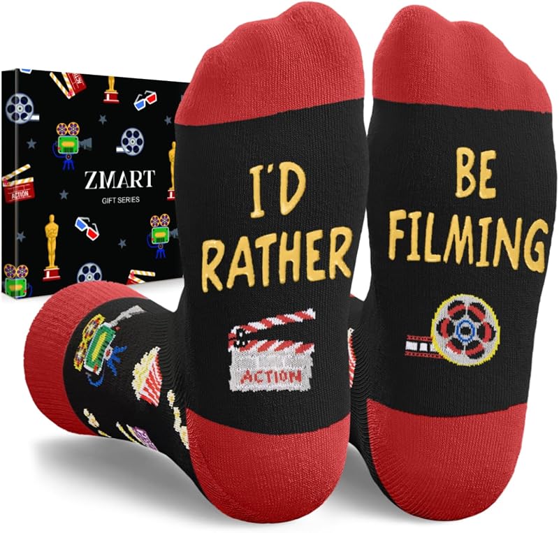 Zmart Funny Socks Gifts - Socks for Pilots, Cops, Chefs, Knitters, Travelers, Movie Fans