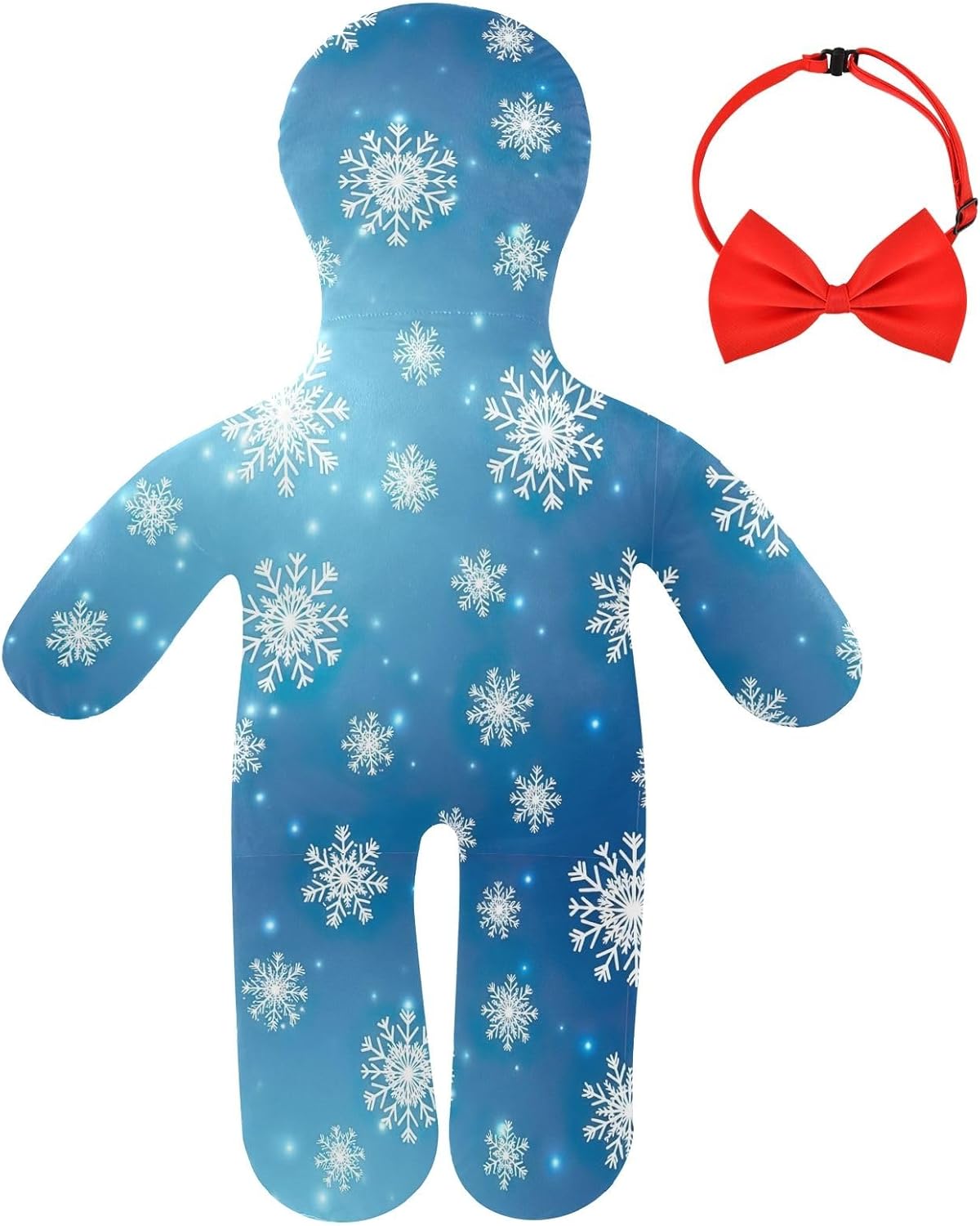 ODAWA Snowflakes Gradient Blue Body Pillows with Removable Pillowcase, Emotional Support Pillow for Adults 23 x 32 Inch
