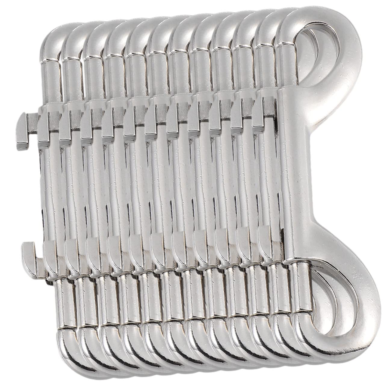 INOOMP 12pcs Metal Snap Hooks for Dog Leash Dual-Ended Snap Clips Heavy Duty for Backpack Pet Supplies