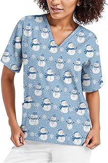 Generic Christmas Scrubs Cat Grooming Dog Grooming Workwear 