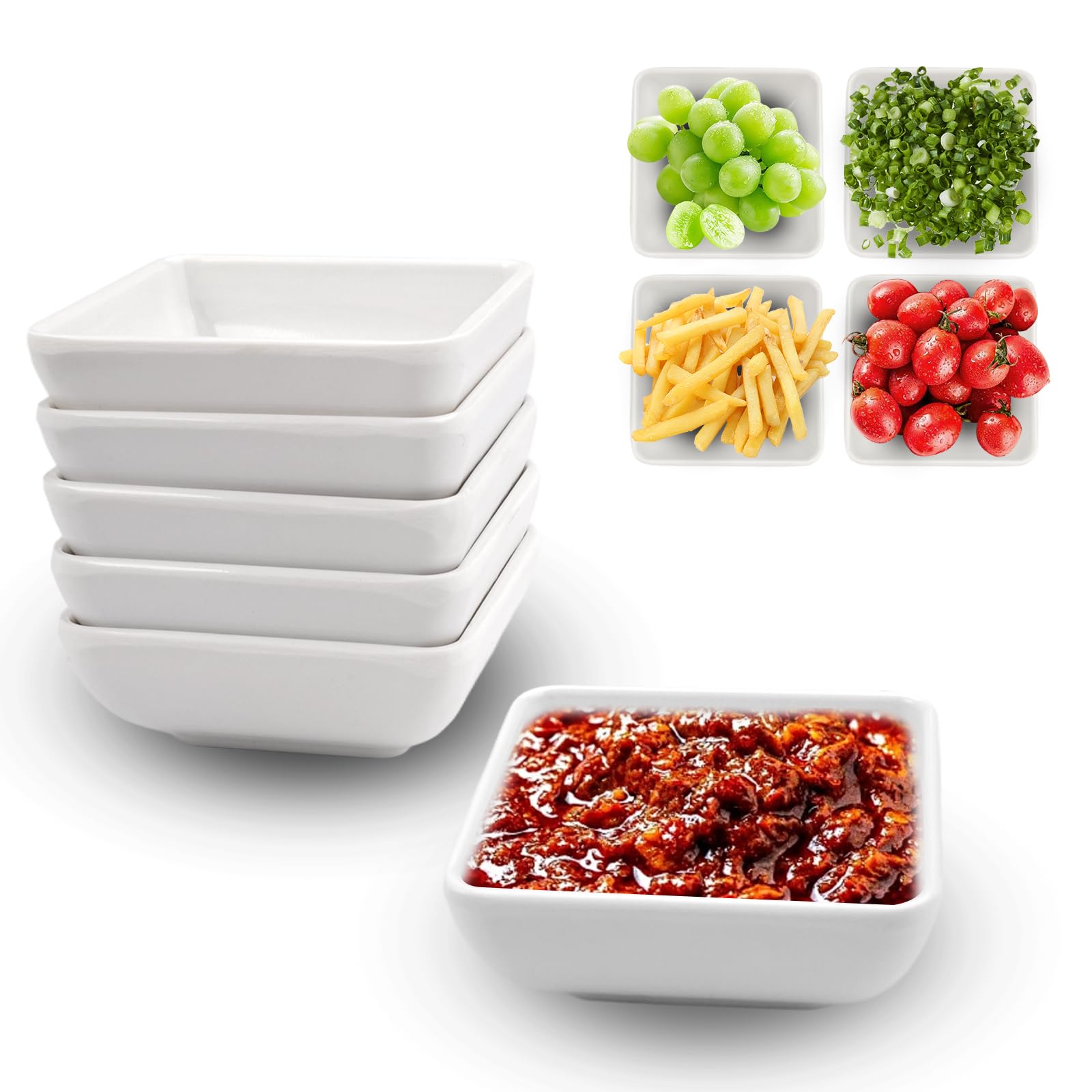 Set Di 12 Ciotoline Per Aperitivo Quadrate - Riutilizzabili E Igieniche - Foto 14